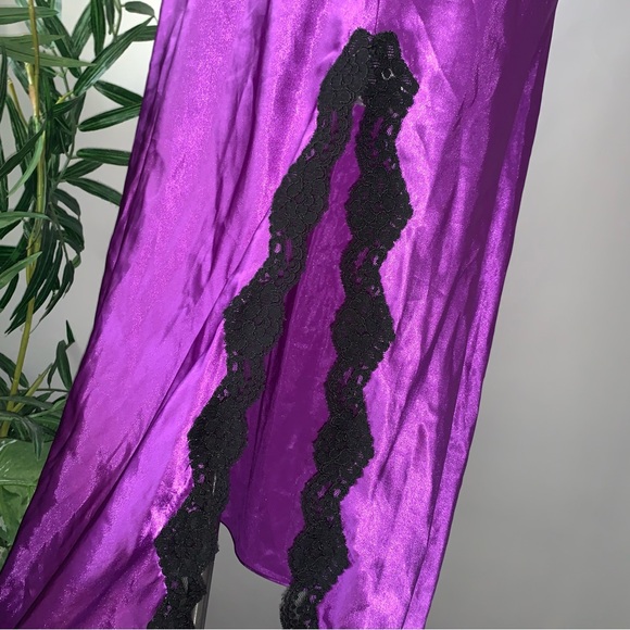 Vintage Victoria’s Secret Maxi Satin Lace Slip Dress Chemise Nightgown - Picture 3 of 11